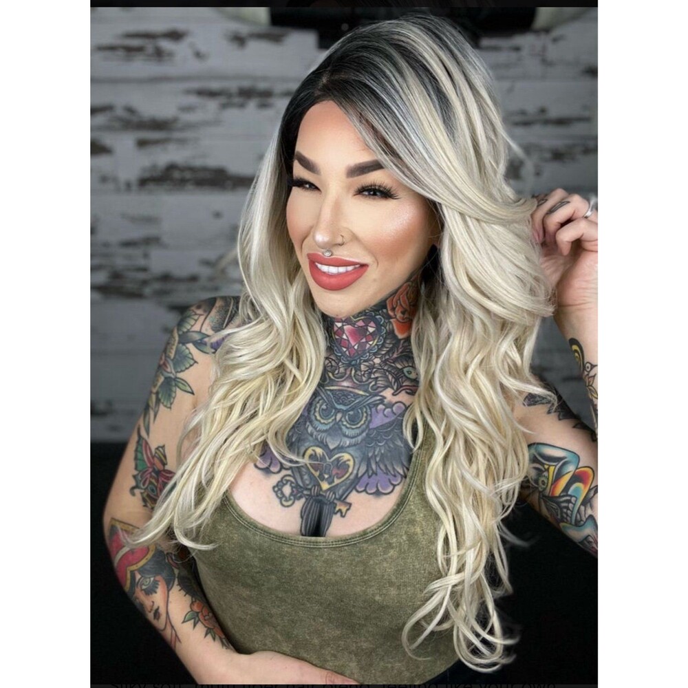 Rebel Gypsy “ White winter” free parting Wig